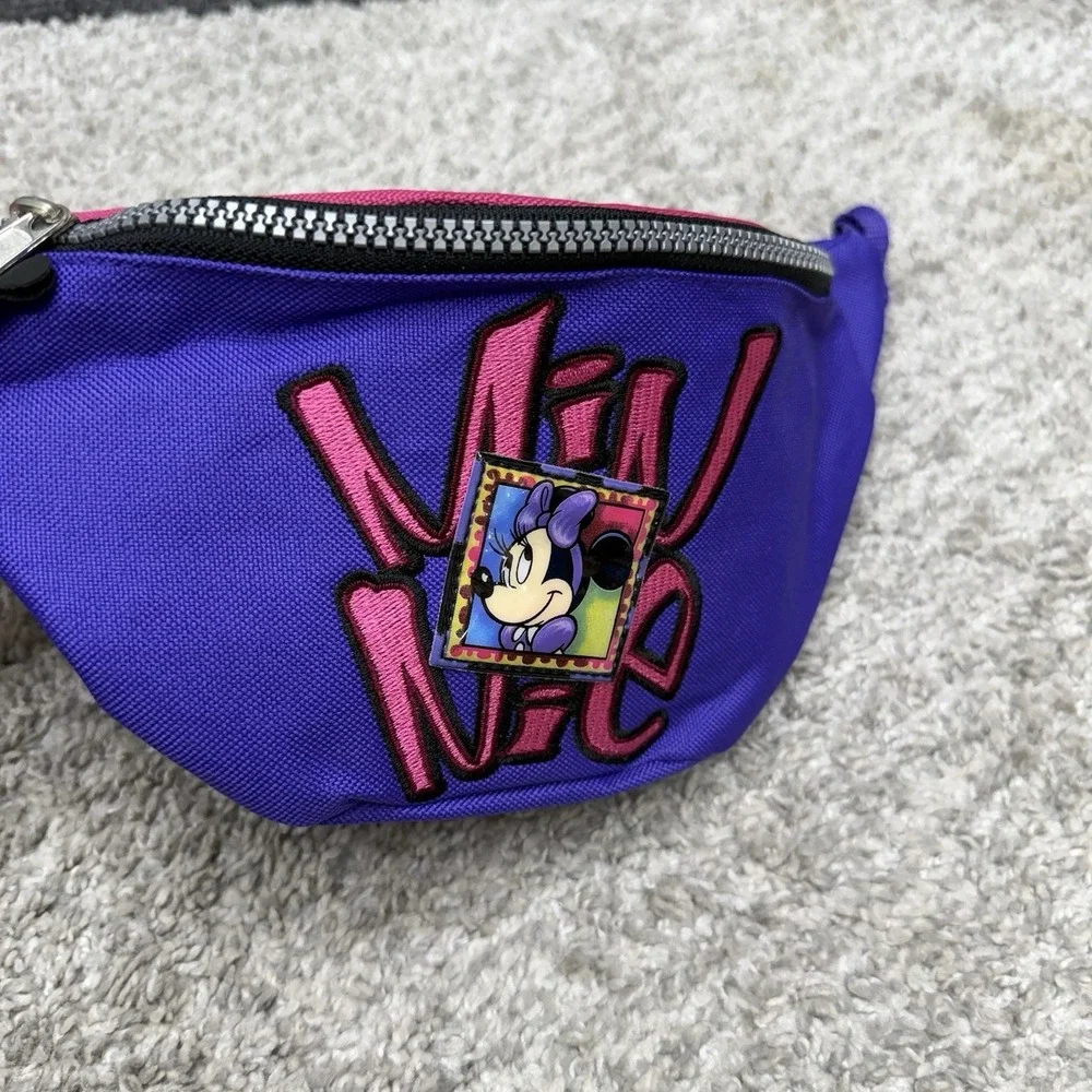 Walt Disney World Kids Minnie Mouse Fanny Pack Hip Bag Purple/Pink adjustable